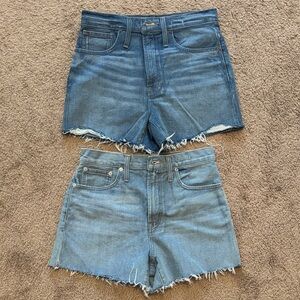 Madewell 2 pairs perfect jean shorts